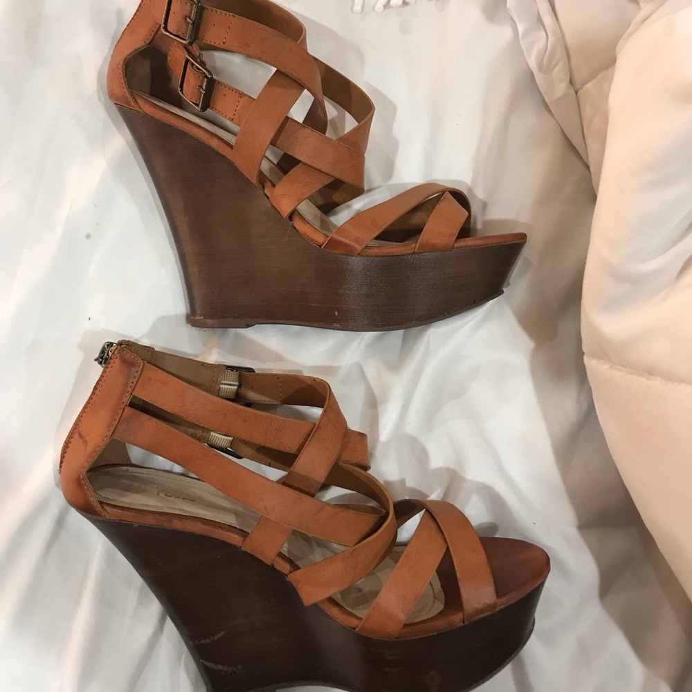 Strappy wedges